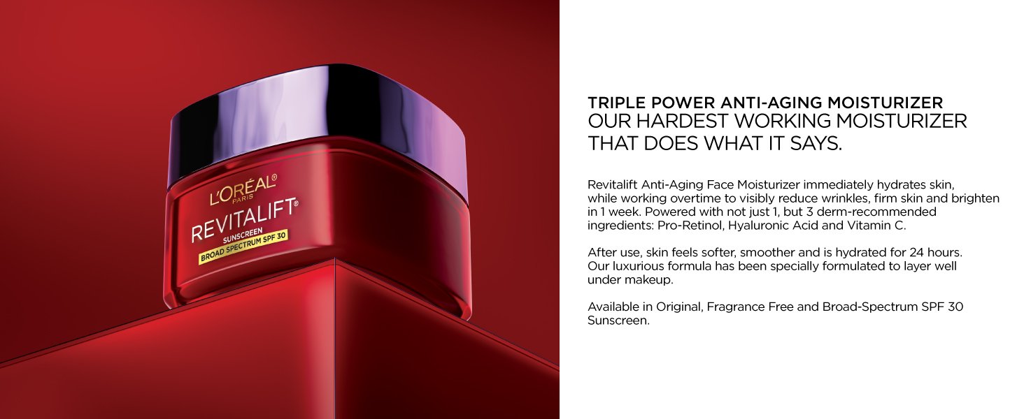 Revitalift Triple Power Moisturizer Banner2